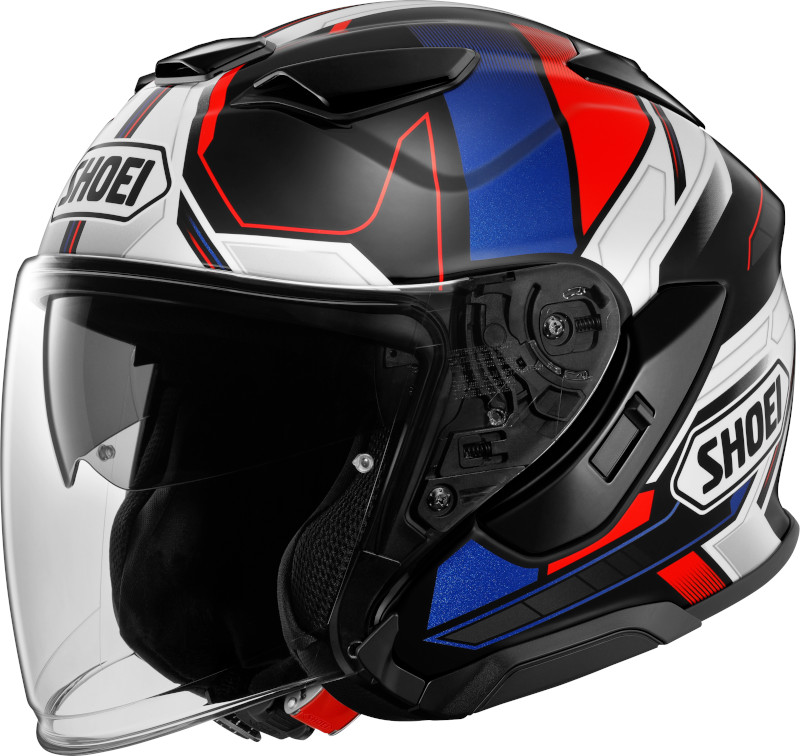 SHOEI J-CRUISE 3 WHIZZY TC-10 WEISS/SCHWARZ/BLAU/ROT