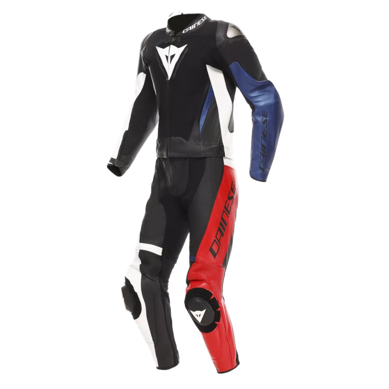 DAINESE DEMON SPRINT 2PC LEDERKOMBI SCHWARZ/WEIß/LAVA/ROT/BLAU