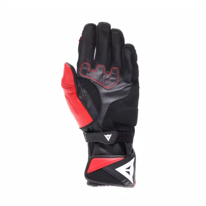 DAINESE REACTO CARBON LONG HANDSCHUHE SCHWARZ/ROT/LAVA
