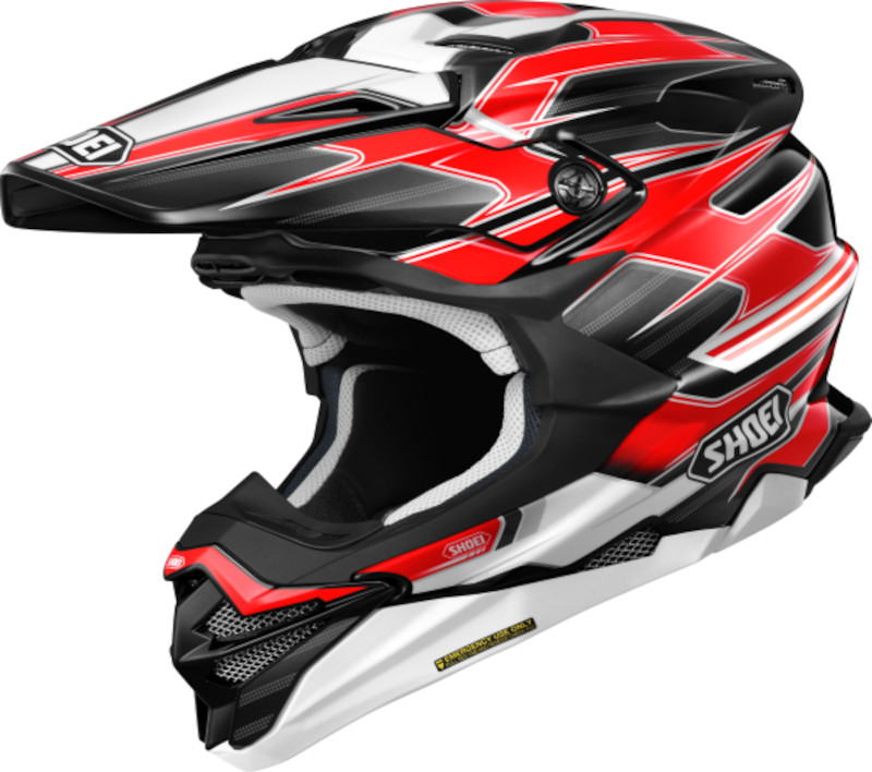 SHOEI VFX-WR 06 SPARKLE TC-1 WEISS/SCHWARZ/ROT