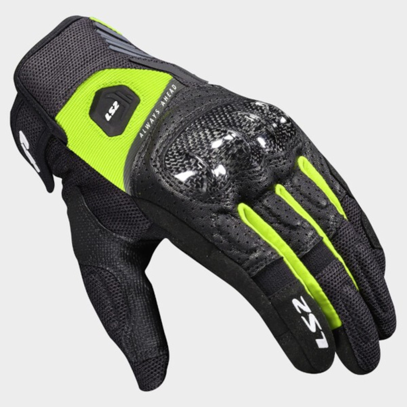 LS2 ATOM HERREN HANDSCHUH SCHWARZ/NEONGELB