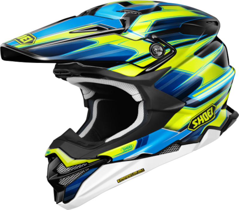 SHOEI VFX-WR 06 SPARKLE TC-3 BLAU/GELB/SCHWARZ