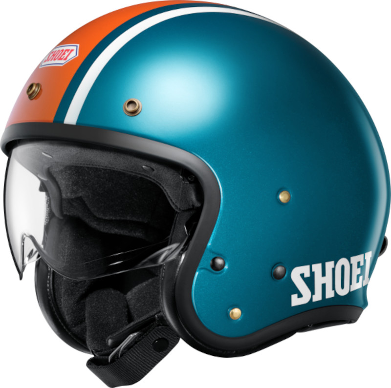 SHOEI J.O2 AVENTURE TC-2 BLAU/ORANGE/WEISS