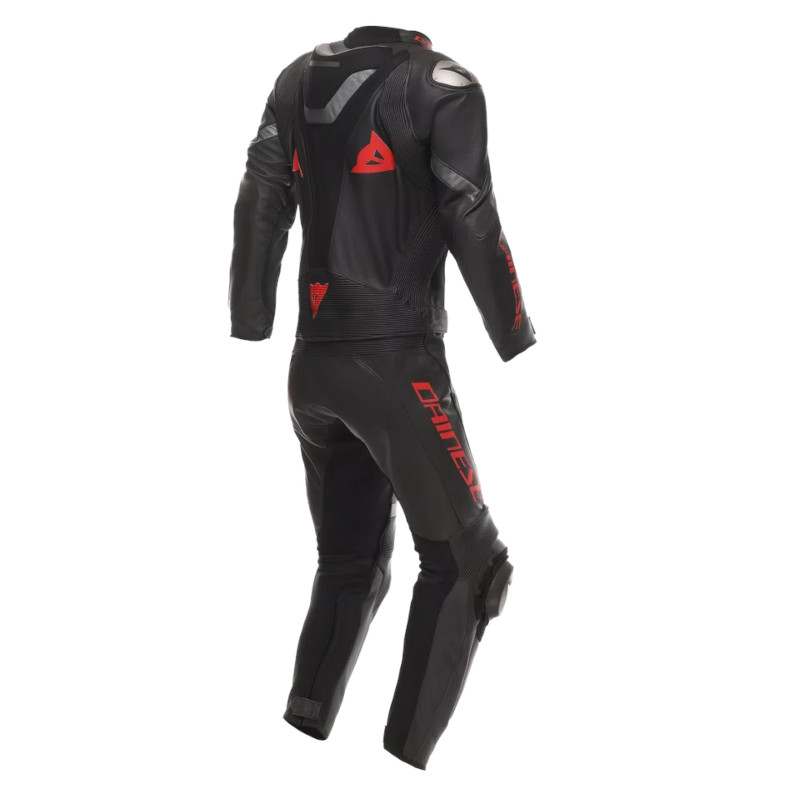 DAINESE DEMON SPRINT 2PC LEDERKOMBI SCHWARZ/SCHWARZ/ROT/LAVA