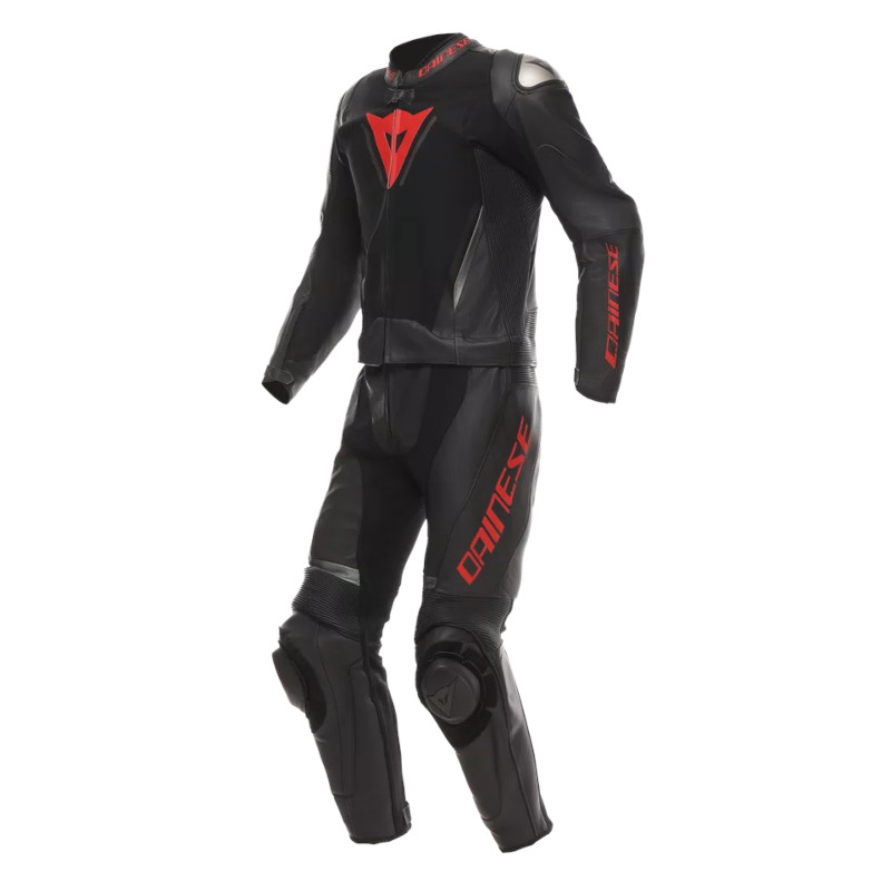 DAINESE DEMON SPRINT 2PC LEDERKOMBI SCHWARZ/SCHWARZ/ROT/LAVA