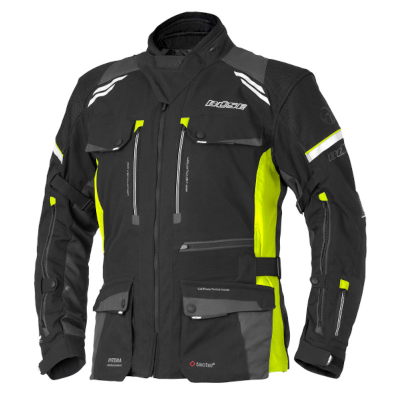 BÜSE HIGHLAND III DAMEN TEXTILJACKE SCHWARZ/NEONGELB
