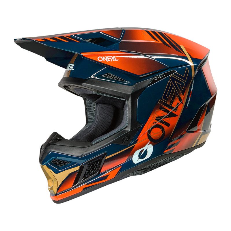 O´NEAL 3SRS 3SERIES HAZE V.26 HELM BLAU/ORANGE/GOLD