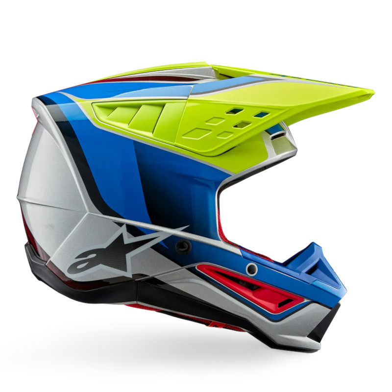 ALPINESTARS S-M5 SAIL HELM ECE 22.06 NEONGELB/BLAU/SILBER