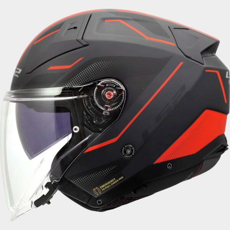 LS2 OF603 INFINITY II VEYRON MATT/SCHWARZ/GRAU/ROT