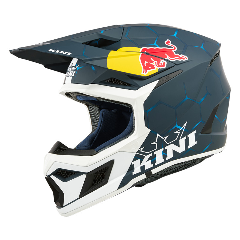 KINI RED BULL MX3 1.0 HELM CROSS CROSSHELM BLAU/WEIß