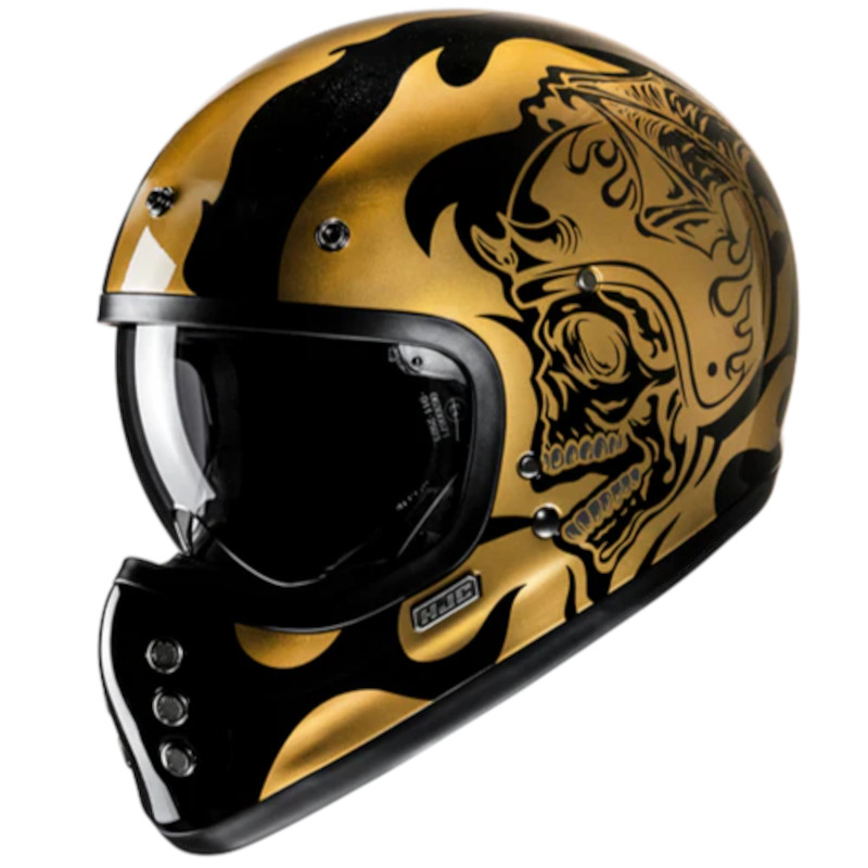 HJC V60 FLAME MC9 SCHWARZ/GOLD/SILBER