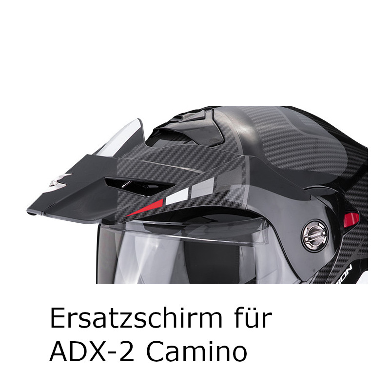 SCORPION ADX-2 CAMINO HELMSCHIRM SCHWARZ/SILBER/ROT