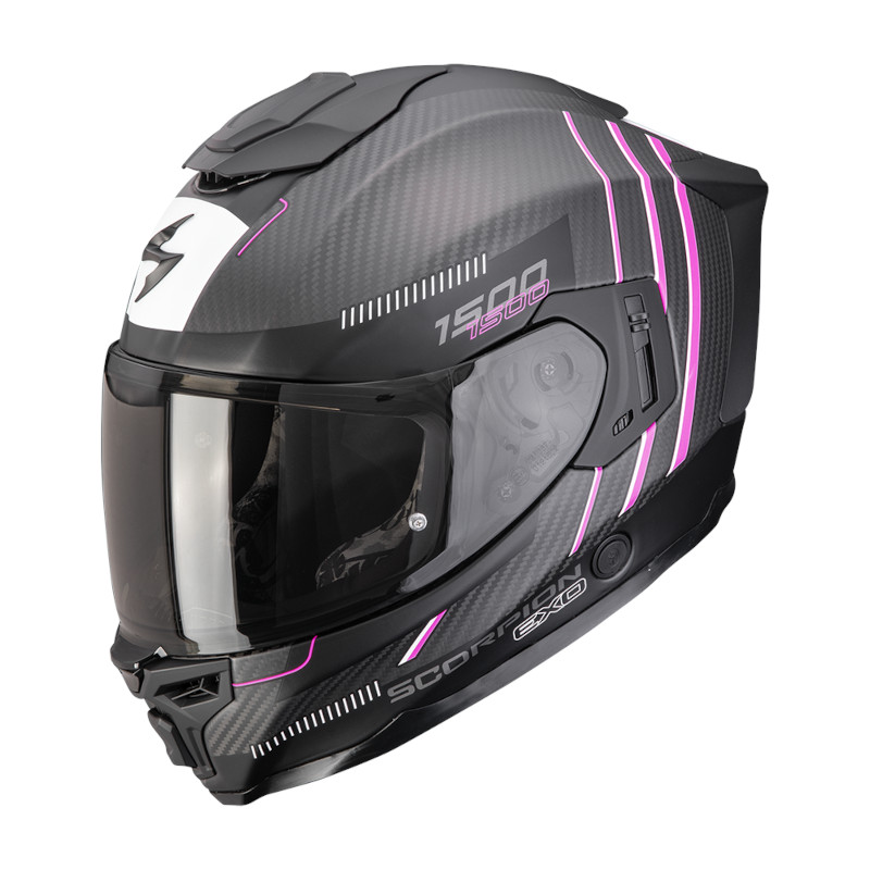 SCORPION EXO-1500 CARBON AIR ZITY MATT/SCHWARZ/PINK