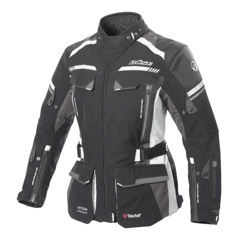 BÜSE HIGHLAND II DAMEN-TEXTILJACKE SCHWARZ/HELLGRAU