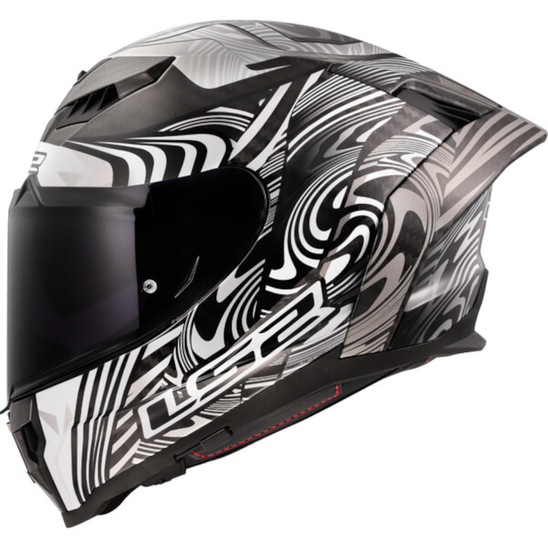 LS2 FF807 DRAGON CARBON ENTHUM SCHWARZ/SILBER