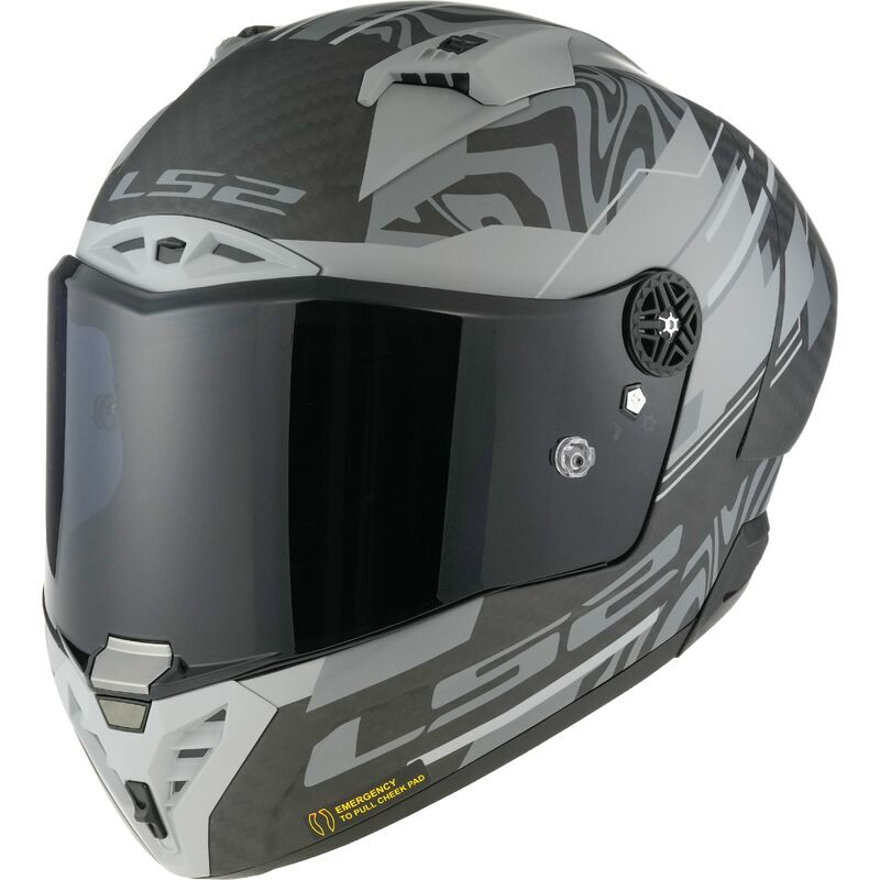 LS2 FF805 THUNDER GP AERO POLAR CARBON MATT/SCHWARZ/GRAU