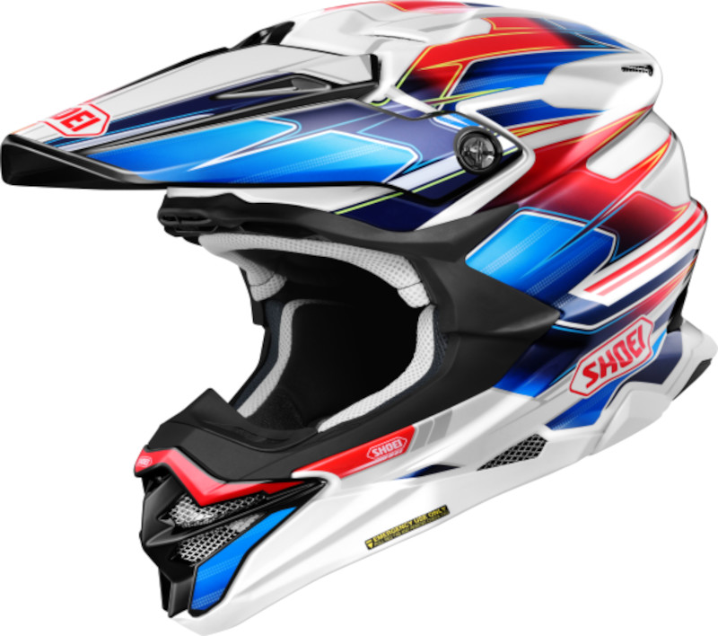 SHOEI VFX-WR 06 SPARKLE TC-10 WEISS/BLAU/ROT