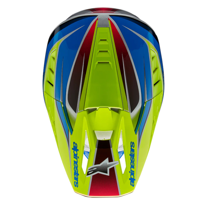 ALPINESTARS S-M5 SAIL HELM ECE 22.06 NEONGELB/BLAU/SILBER
