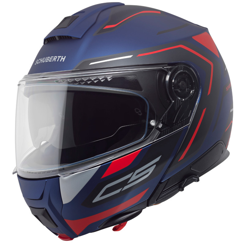 SCHUBERTH C5 OMEGA BLAU MATT/BLAU/SCHWARZ/ROT