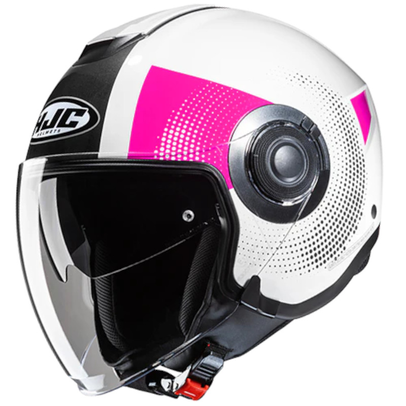 HJC I40N PYLE MC8 WEISS/SCHWARZ/PINK