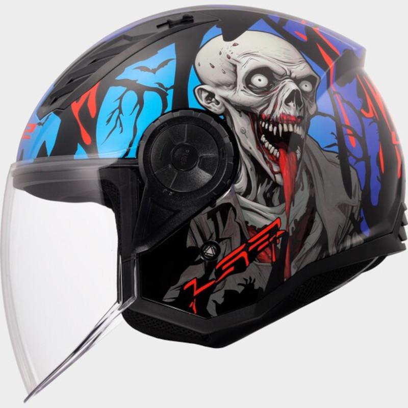 LS2 OF616 AIRFLOW II ZOMBIE II SCHWARZ/ROT/BLAU